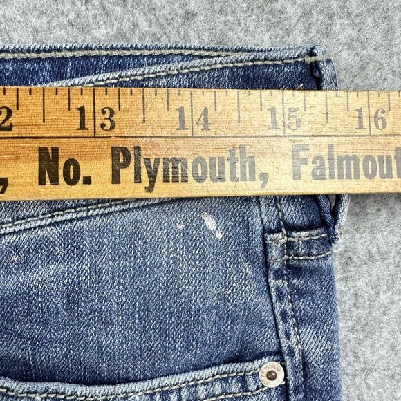 Dear John Joyrich Comfort Skinny Jeans Womens 26 Metallic Medium Wash Stretch - Picture 9 of 16